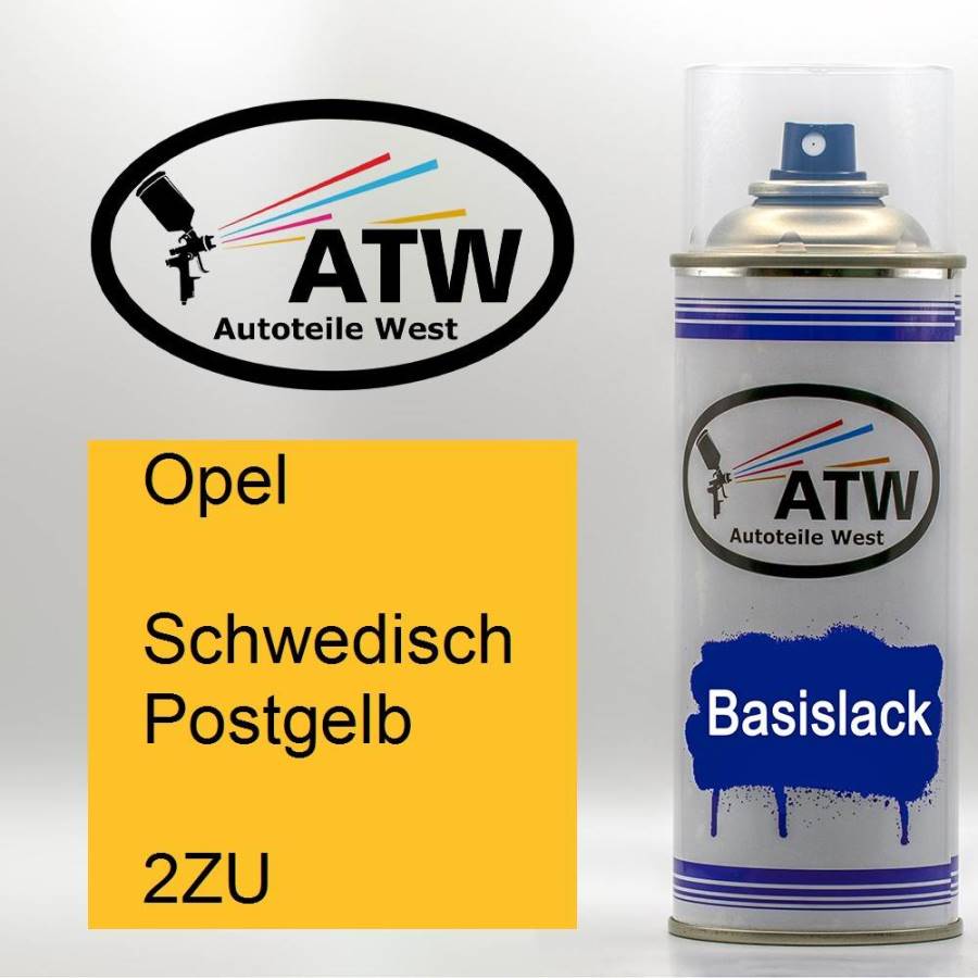 Opel, Schwedisch Postgelb, 2ZU: 400ml Sprühdose, von ATW Autoteile West.